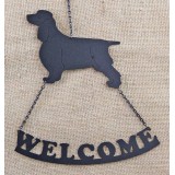 FIELD SPANIEL WELCOME SIGN